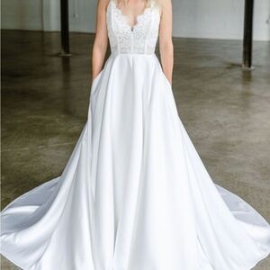 Spruce wedding dress by Tara Latour